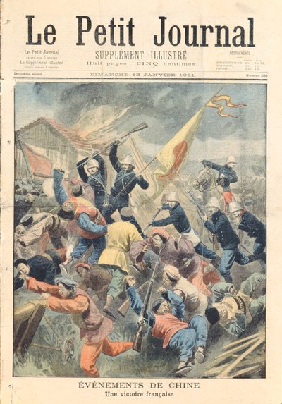 Capture of Pao-Ting-Fu, province of Tcheli, by French, German and Italian troops under command of General Bailloud during the Boxer Rebellion of 1900-01, cover illustration of 